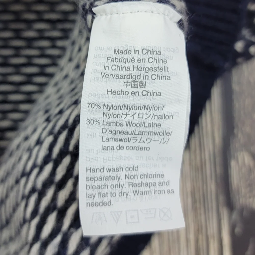 J. Crew Men's Fair Isle Wool Blend Pullover Hoodie